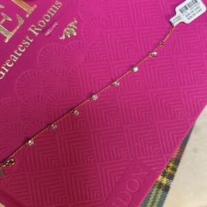 Faux diamond trinket bracelet